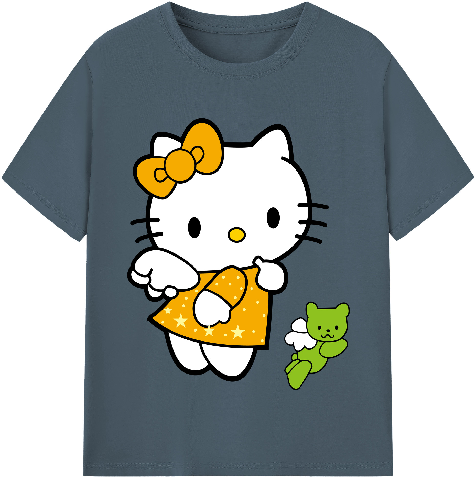 （画像用） Hello Kitty ハローキティ 綿100％半袖Tシャツ（フロントプリント）